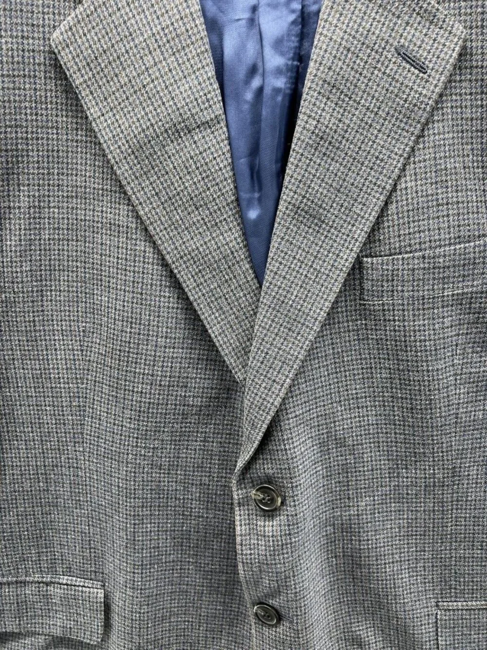 Lauren Ralph Lauren Blazer Mens 48S Gray Wool Check Sport Coat Jacket Short